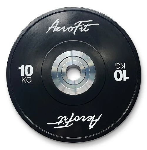 10 кг бамперные диски для кроссфита, черные AeroFit AFBD