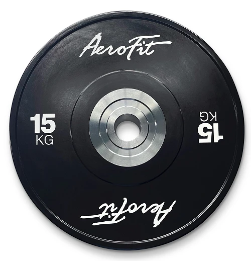 15 кг бамперные диски для кроссфита, черные AeroFit AFBD