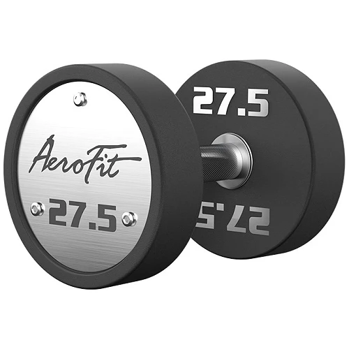 Набор полиуретановых гантелей, 27,5-37,5 кг, 5 пар, шаг 2,5 кг AeroFit AFPUDB27.5-37 — фото 2