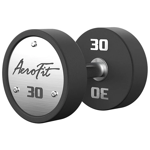 Набор полиуретановых гантелей, 27,5-37,5 кг, 5 пар, шаг 2,5 кг AeroFit AFPUDB27.5-37 — фото 3