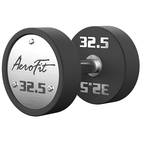 Набор полиуретановых гантелей, 27,5-37,5 кг, 5 пар, шаг 2,5 кг AeroFit AFPUDB27.5-37 — фото 4