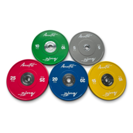 Бамперные диски для кроссфита AeroFit AFBDC, 5-25 кг, цветные