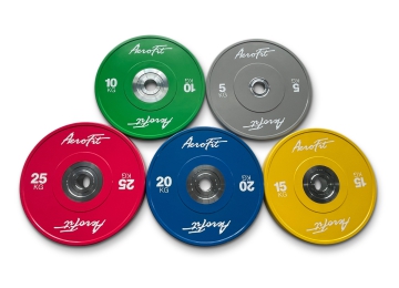 Бамперный диск для кроссфита AeroFit AFBDC20, 20 кг, голубой
